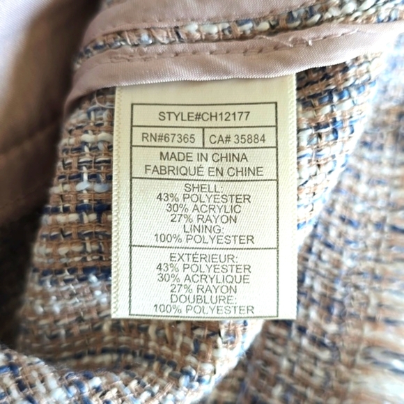 Cupcakes & Cashmere Tweed Zip Front Fringed Blazer - Picture 10 of 10